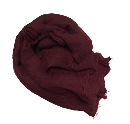 BURGANDY COTTON CRINKLE HIJAB - MARIAM