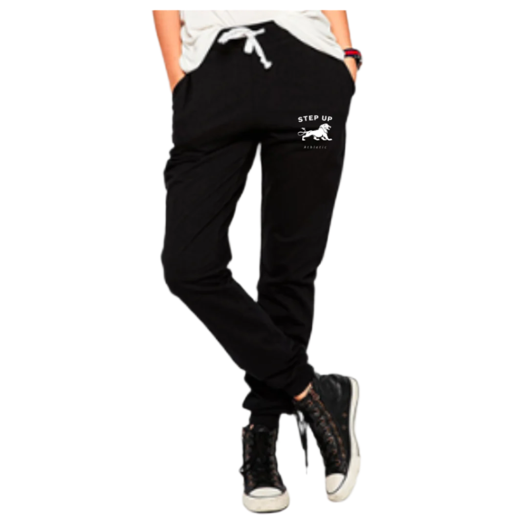 STEP UP BLACK SWEAT PANTS - VICTORIA