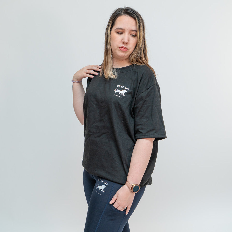 STEP UP BLACK T-SHIRT SHORT SLEEVES - MISSION