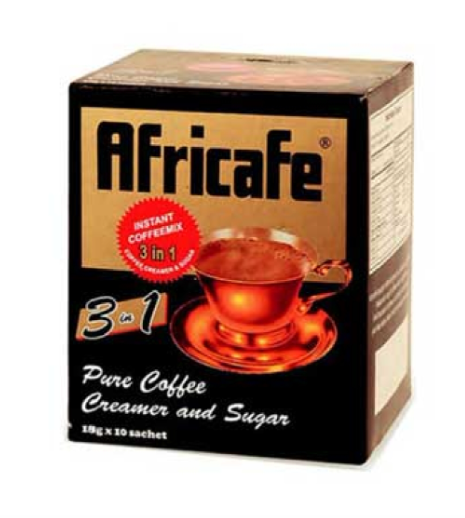 AFRICAFE PURE INSTANT COFFEE - FROM TANZANIA 3 in 1 - 180 GRAMS