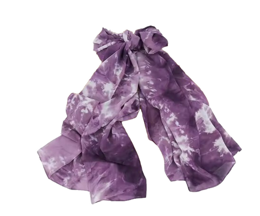 TIE DYE CHIFFON HIJAB - LIGHT PURPLE AND WHITE - PARINA