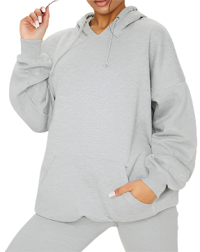 ATHLETIC SPORTS LIGHT GREY HIJABI HOODIE